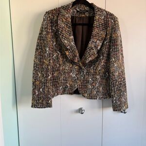 Insight Women's Tweed Blazer - Brown, Cream, Black